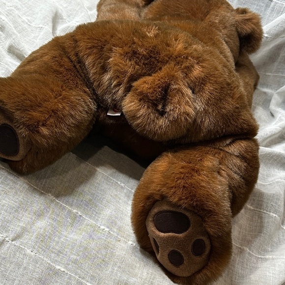 Vintage TY Classics PAWS the HUGE 30" Lay Flat Brown Bear Plush Teddy Bear 1996 - Picture 5 of 16